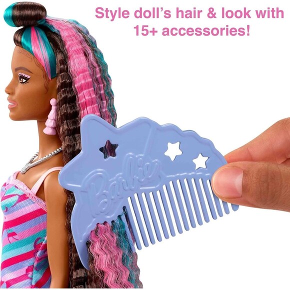 Barbie Totally Hair Doll, Butterfly-Themed with 8.5-inch Fantasy Hair, NEW - Picture 5 of 12